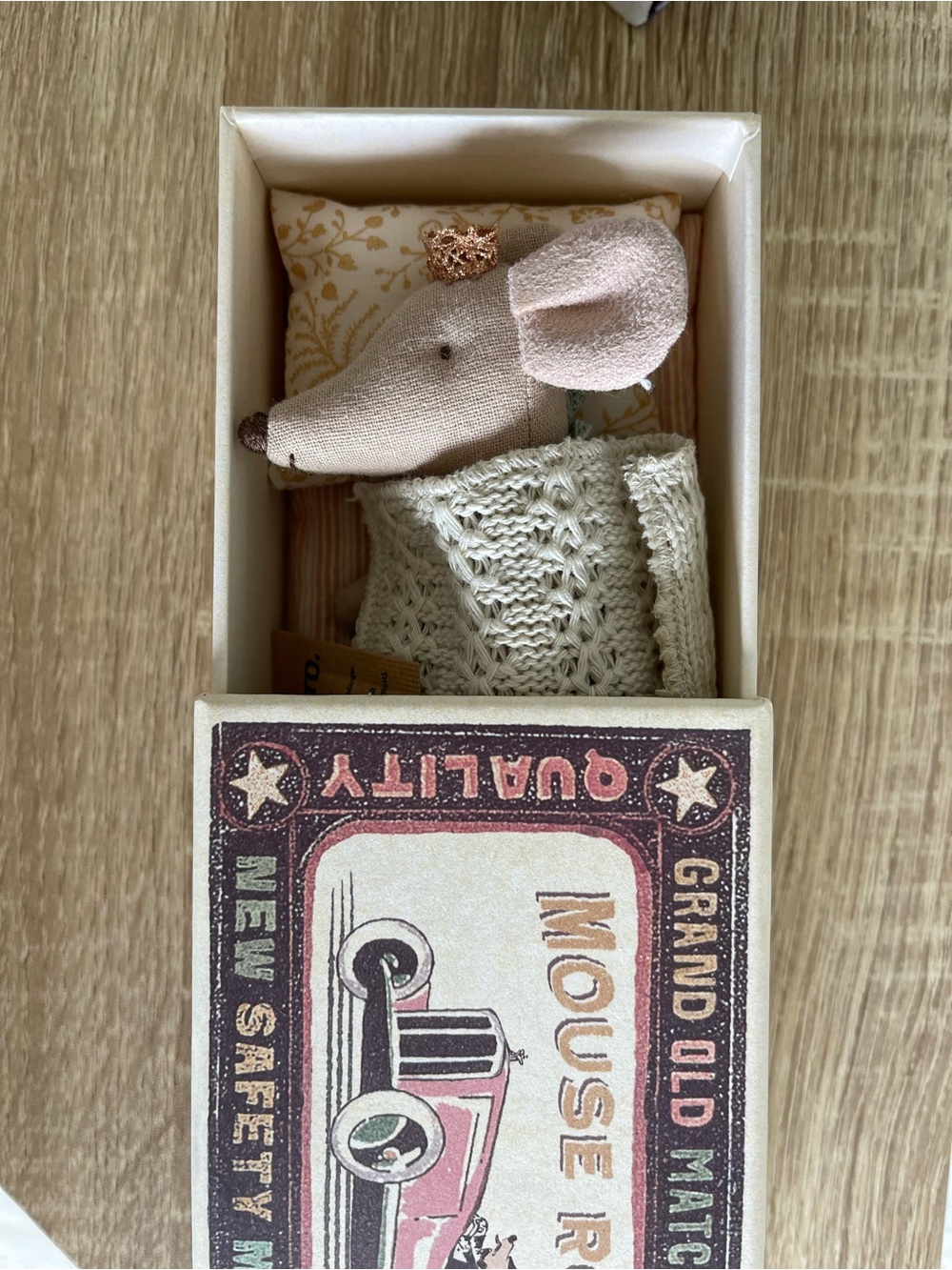 Maileg Princess Mouse in Matchbox